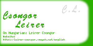 csongor leirer business card